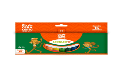 Kit de giz de cera com 15 cores Kit de giz de cera com 15 cores