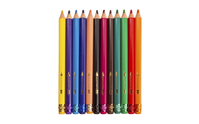 Conjunto de lápis de cor apagável em 12 cores