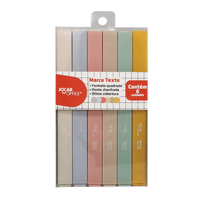 marca-texto-6-cores-caixa-com-6-estojos-jocar-office marca-texto-6-cores-caixa-com-6-estojos-jocar-office