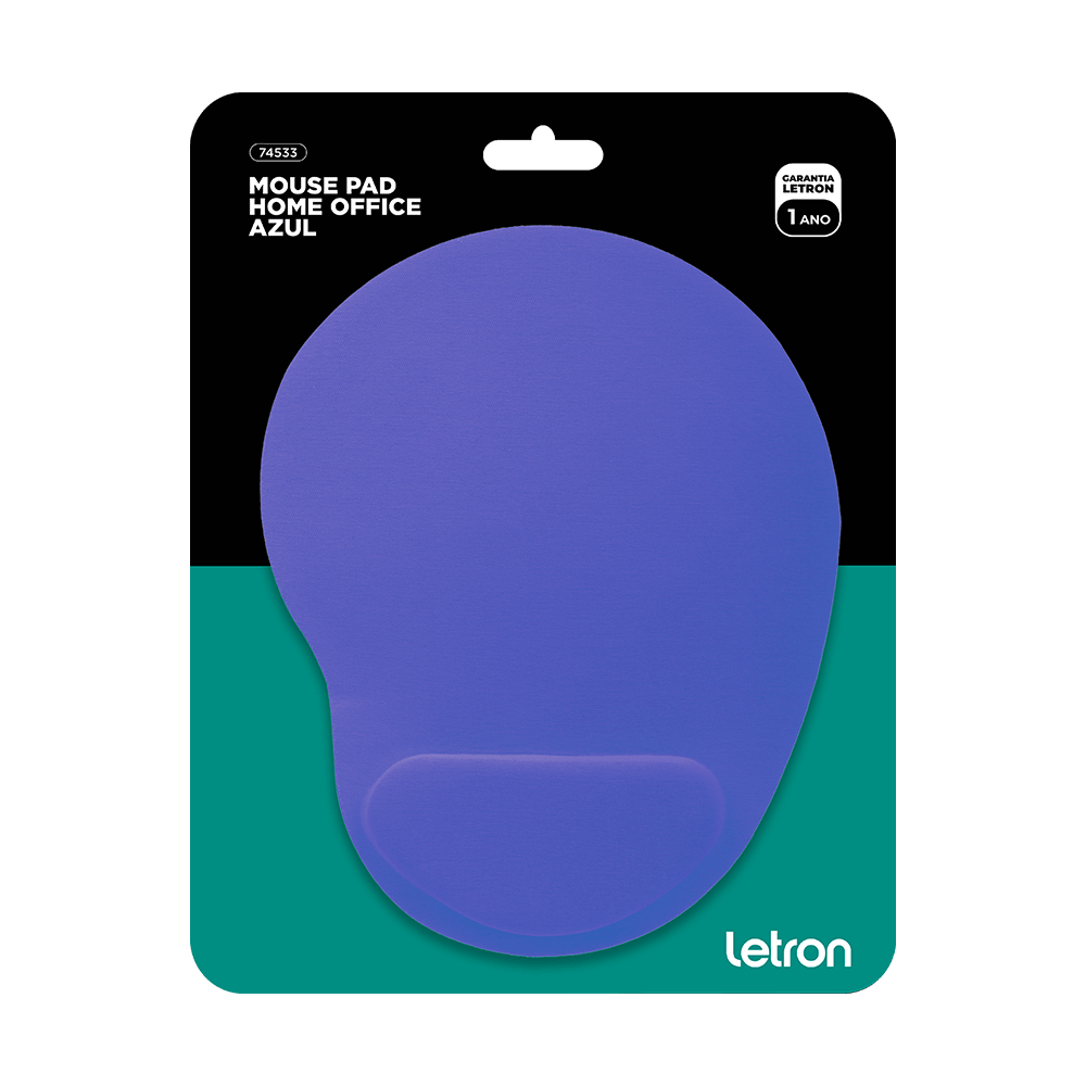Mouse Pad Home Office Ergonômico Azul Letron leonora