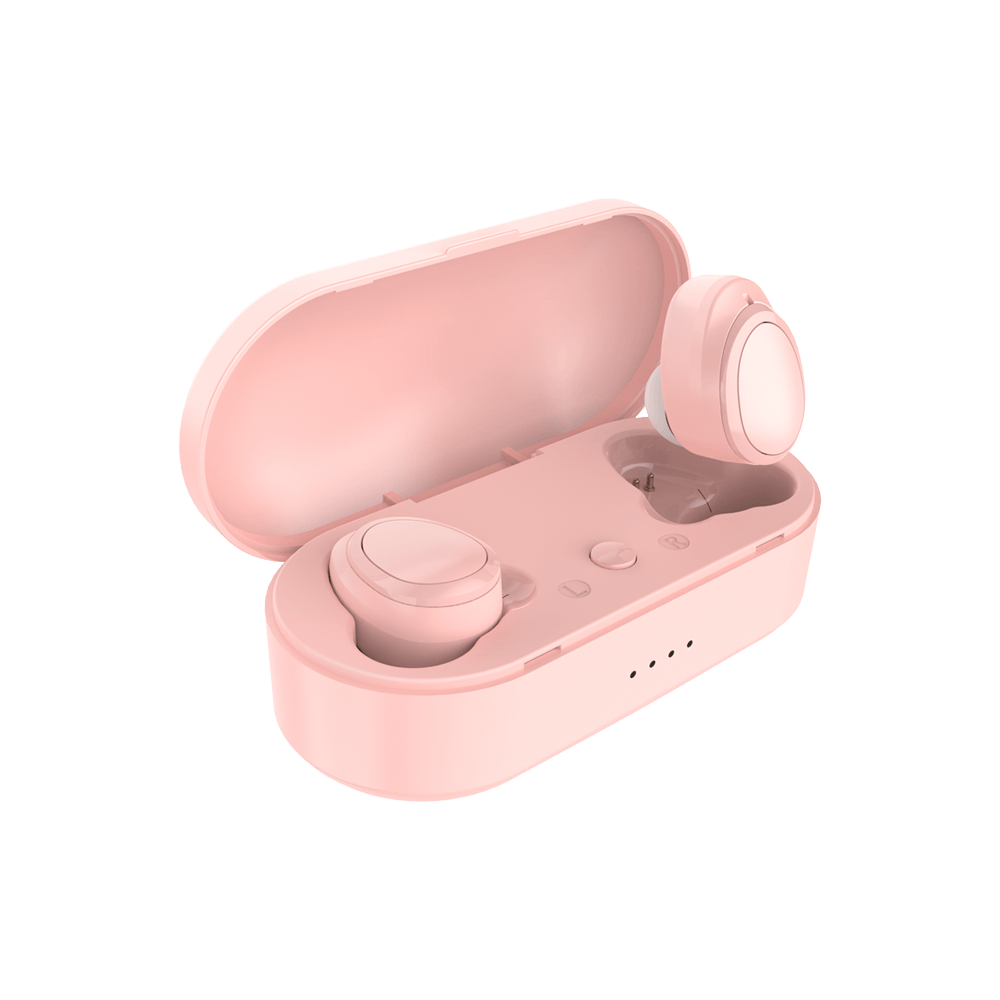 Fone S/ Fio Slim Rosa Estereo Intra Auricular Case Bluetooth Letron ...