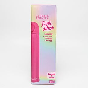 Garrafa Térmica Pink Vibes 340 Ml Leoarte - leonora